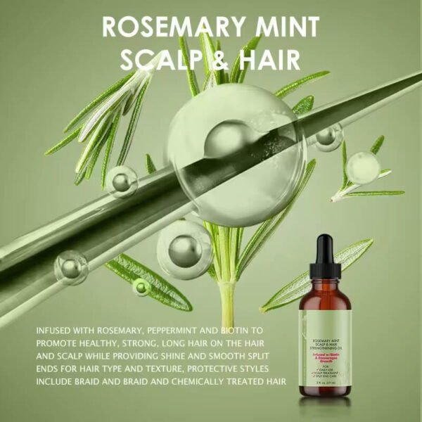 Organics Rosemary Mint Scalp & Hair Strengthening Oil for All Hair Types - 图片 3