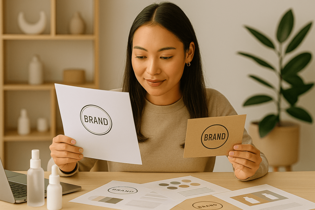 Creating a unique brand identity for a skincare business