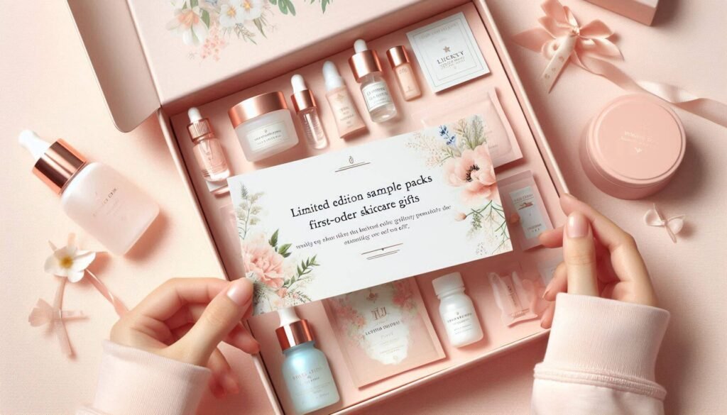 Creative skincare brand giveaway campaign with free samples and personalized gifts.