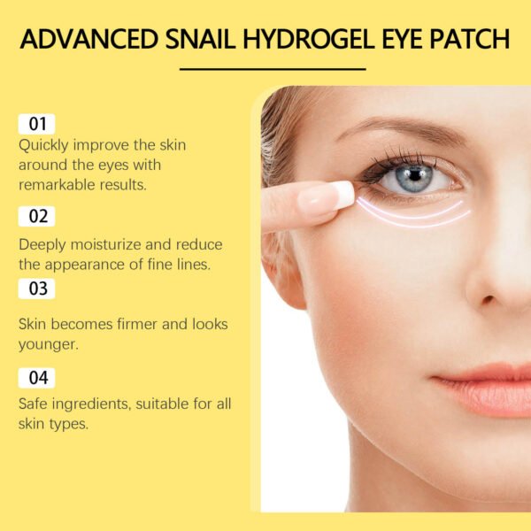 OEM Original 100% Advanced Snail Fine Hydrogel Eye Rogel Anti Wrinkle Lines Patch Pads - 图片 5