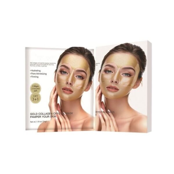 Gold Bio-Collagen Facial Mask – Anti-Aging & Hydrating (4 Masks) - 图片 2