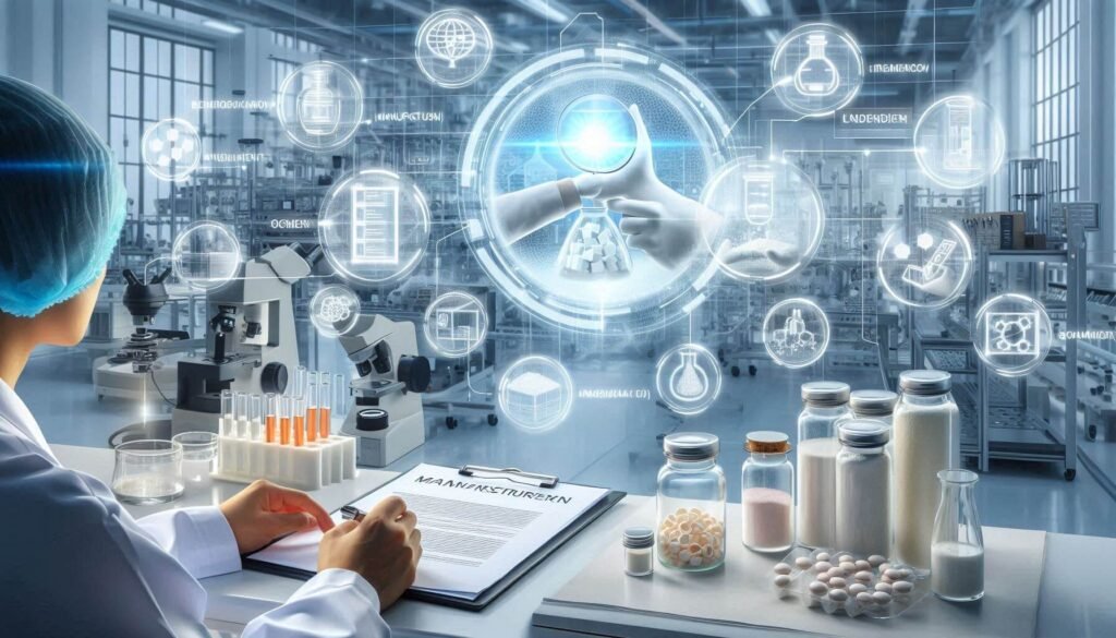 Showing how OEM/ODM manufacturers trace and record ingredients during production, demonstrating the transparency of the manufacturing process and control over product quality.