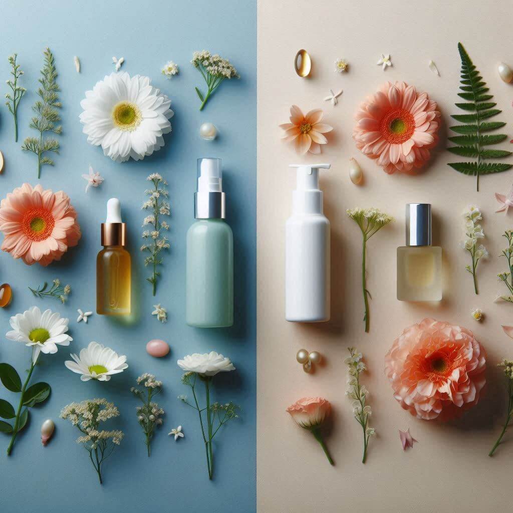 Skin layers diagram showing irritation from fragrance and calm from fragrance-free skincare