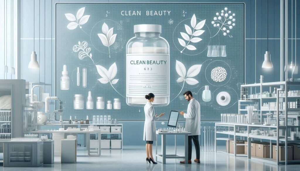 Show a skin care product with simple packaging and clear labeling, highlighting words such as "fragrance-free", "alcohol-free", and "suitable for sensitive skin". The background is a soft natural element such as plants or water drops, conveying a pure and gentle feeling.