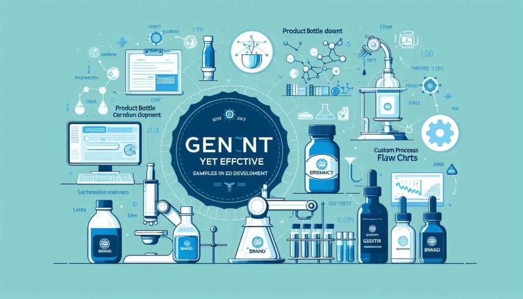 Skincare lab and custom formulation visuals, showcasing brand expertise in developing natural products for sensitive skin.