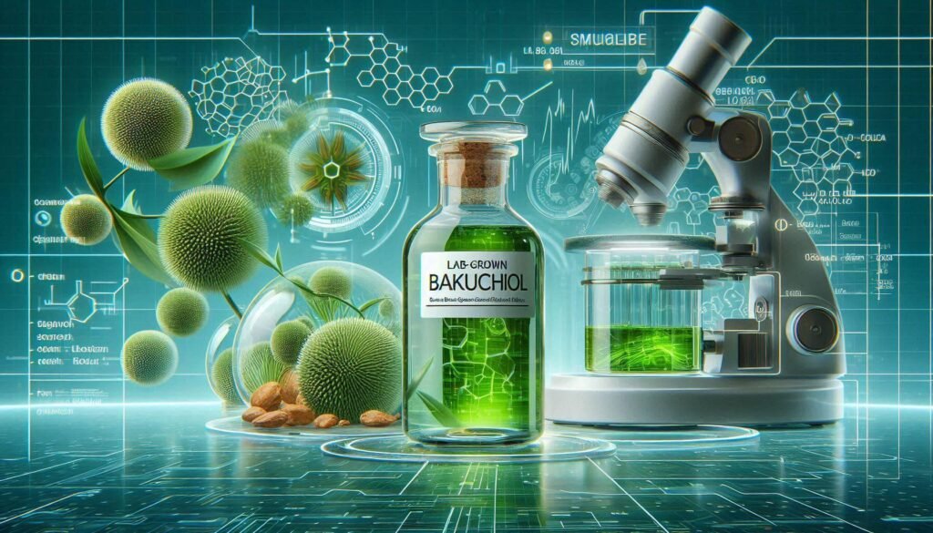 Lab-grown and biosynthetic ingredients like biotech bakuchiol and cultured stem cells offer clean innovation