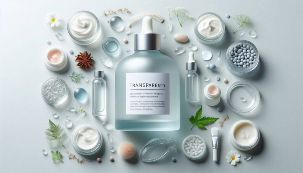 Transparent product label showing full INCI disclosure to build trust with sensitive skin consumers