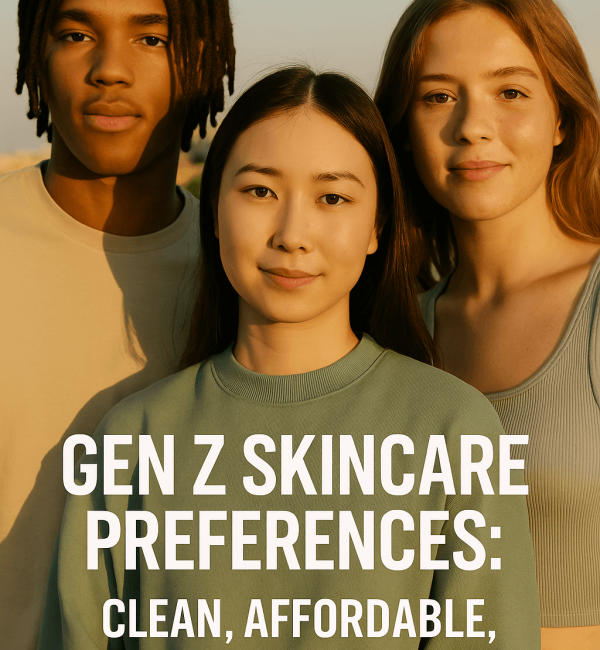 Gen Z Skincare Trends on TikTok A smartphone screen showing viral skincare videos, filters, and product reviews on TikTok and Instagram.